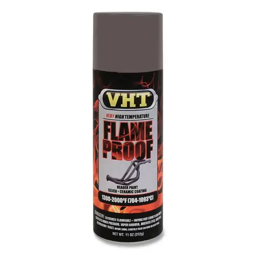 FLAMEPROOF  Ceramic Coating, 11 oz, Aerosol Can, Flat Nu-Cast Iron - pack of 6