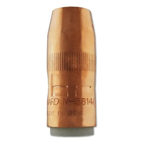 Centerfire  MIG Nozzle, 1/4 in Recess, 5/8 in Bore, For T Series Tip, Copper