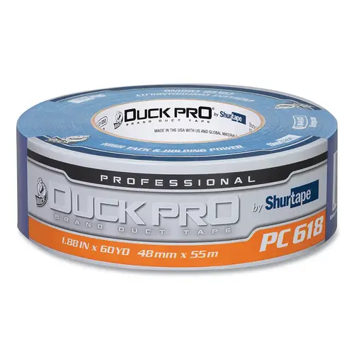 PC 618C Cloth Duct Tape, 1.88 in W, 60.1 yd L, 10 mil thick, Blue - pack of 24