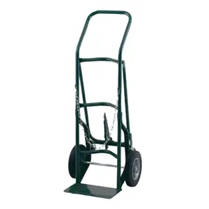 HARPER TRUCKS 701BC8640 Series 700 Trucks, 10" Solid Rubber, B.B. Wheels, w/Retractable Casters Harper Green