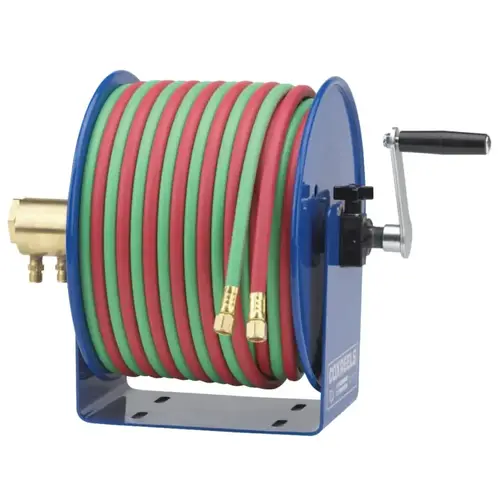 100W Series Welding Hand Crank Twin Line Hose Reel, 50 ft Hose with Fittings, Other Fuels 100W Series Welding Hand Crank Twin Line Hose Reel, 50 ft Hose with Fittings, Other Fuels