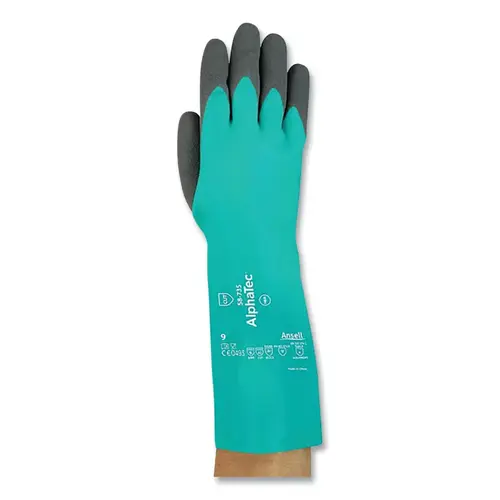 AlphaTec  58-735 Cut and Chemical Resistant Gloves, Size 9, Green, 72 PR/CA - 2 per pack x72 packs