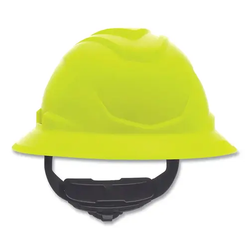 V-Gard  C1  Hard Hat, Fas-Trac  III 4 Point Ratchet, Non-Vented, Hi-Viz Yellow Green