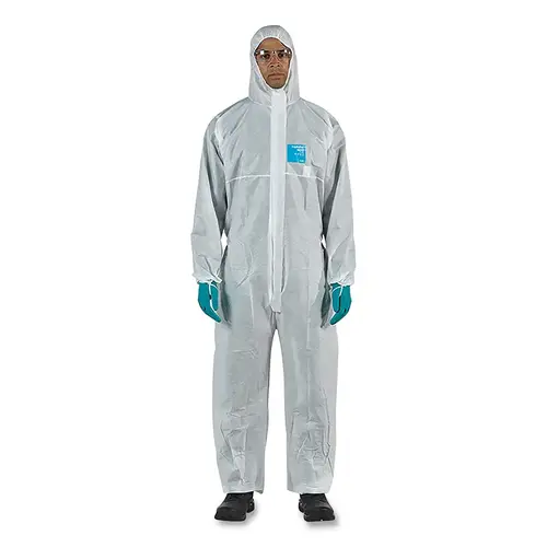 1500 PLUS Stitched Model 111 Breathable Coveralls, Serged Seams, Hooded, White, Size 2X-Large - pack of 25 1500 PLUS Stitched Model 111 Breathable Coveralls, Serged Seams, Hooded, White, Size 2X-Large - pack of 25