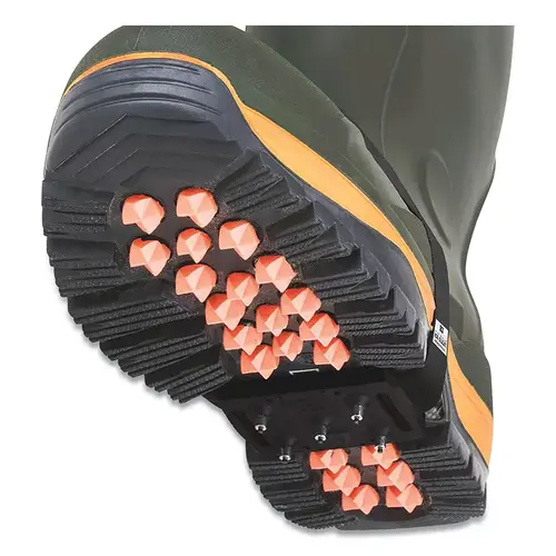Mid-Sole Ice Cleat, One Size, Polymer Blend, Black, High Profile Pair