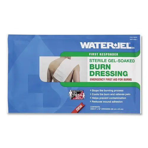 Burn Dressing, 18 in W, 8 in L, Sterile Lidocaine HCL White