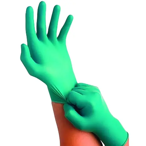 92-600 Nitrile Powder-Free Disposable Gloves, Smooth, 4.9 mil Palm/5.5 mil Fingers, Small, Green