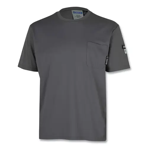 FR/Arc-Rated Safety Shirt, ZFI104, Short-Sleeve, Pullover, Cotton Knit, 4XL, Gray FR/Arc-Rated Safety Shirt, ZFI104, Short-Sleeve, Pullover, Cotton Knit, 4XL, Gray