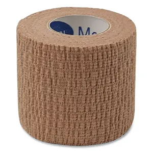 MEDI-RIP 60901 Self-Adhering Bandage Wrap, 2 in W, 5 yr L, Roll, Fabric Brown