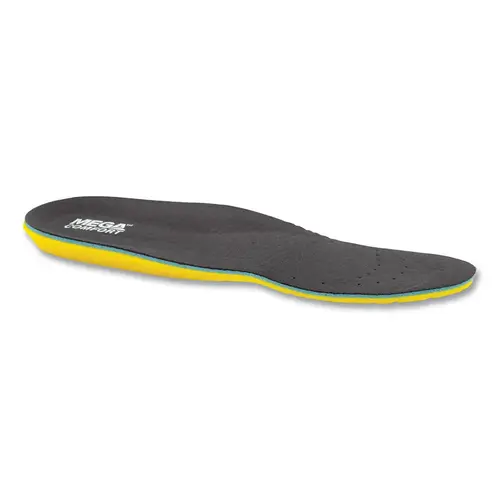 ESD Anti-Static Insole, Men's 06 and 07/ Women's 08 and 09, Dual-Layer Memory Foam, Black/Yellow Pair