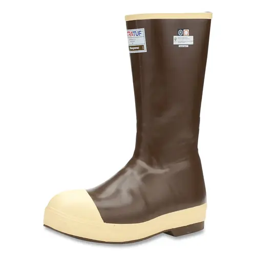 XTRATUF  15 in Legacy Boot, Size 13, Latex Neoprene, Brown/Tan, Steel Toe, Insulated Pair