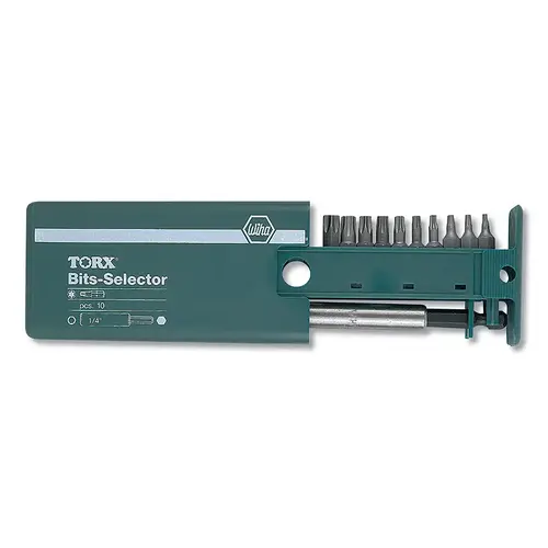 11-Pc Security TORX Bits-Selector and Magnetic Bit Holder Set, Includes T7s to T40s Bits, 1/4 in Magnetic Holder and Case 11-Pc Security TORX Bits-Selector and Magnetic Bit Holder Set, Includes T7s to T40s Bits, 1/4 in Magnetic Holder and Case