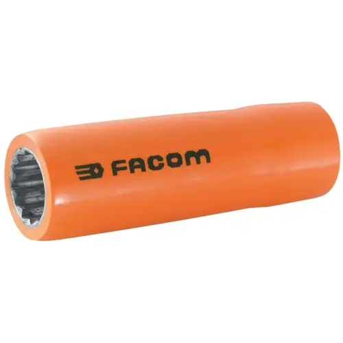 Insulated Deep Sockets, 3/8 in Drive, 19 mm, 12 Points