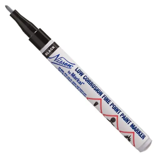 Low Corrosion Fine Point Paint Marker, Black, Plastic Nib - pack of 12