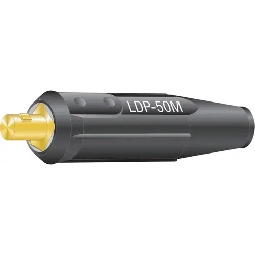 International DINSE Type Machine Plug, 3/8 AWG to 24 AWG Cap, Single-Oval-Point Screw, Black International DINSE Type Machine Plug, 3/8 AWG to 24 AWG Cap, Single-Oval-Point Screw, Black