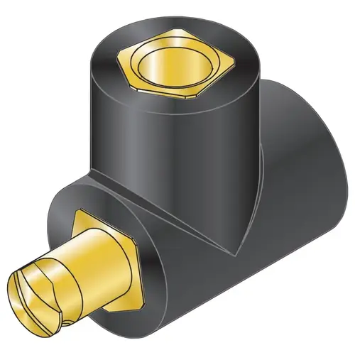 T Cable Connector, 500 Amp Black