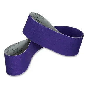 CUBITRON 06806066603 Cubitron  3 Cloth Belt 1184F, 6 in W x 90 in L, 36+ Grit, Film-lok, Single-flex Purple