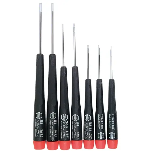 Hex Precision Screwdriver Sets, Hex, 7 Piece Hex Precision Screwdriver Sets, Hex, 7 Piece