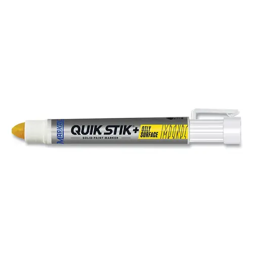 Quik Stik + Oily Surface Mini Solid Paint Marker, 5/16 in dia Medium Bullet, Yellow - pack of 12 Quik Stik + Oily Surface Mini Solid Paint Marker, 5/16 in dia Medium Bullet, Yellow - pack of 12