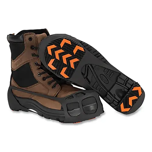 GripPro  Spikeless Traction Aid, Small/Medium, Rubber, Black Pair Black; Hi-Viz Orange
