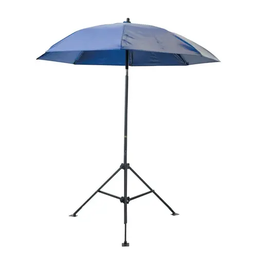 Heavy-Duty Construction Umbrella, 7 ft, Blue, Vinyl, Includes Extension Pole, Case Sold Separately Heavy-Duty Construction Umbrella, 7 ft, Blue, Vinyl, Includes Extension Pole, Case Sold Separately