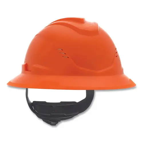 V-Gard  C1  Hard Hat, Fas-Trac  III 4 Point Ratchet, Vented, Orange