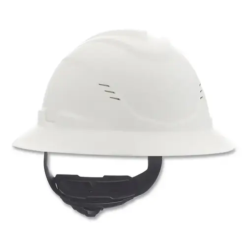 V-Gard C1 Hard Hat, Fas-Trac III 4 Point Ratchet, Vented, White V-Gard C1 Hard Hat, Fas-Trac III 4 Point Ratchet, Vented, White