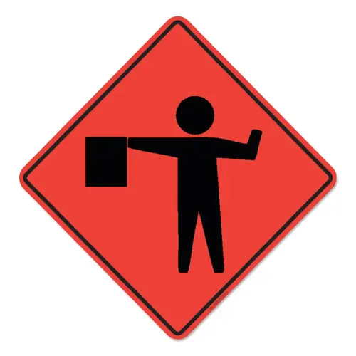 Flagger Symbols, Orange, Nonreflective, 36 in Long Flagger Symbols, Orange, Nonreflective, 36 in Long