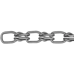 ACCO CHAIN 2503-20201 Lock Link Chains, Size 2, 155 lb Limit, Bright Zinc - pack of 100