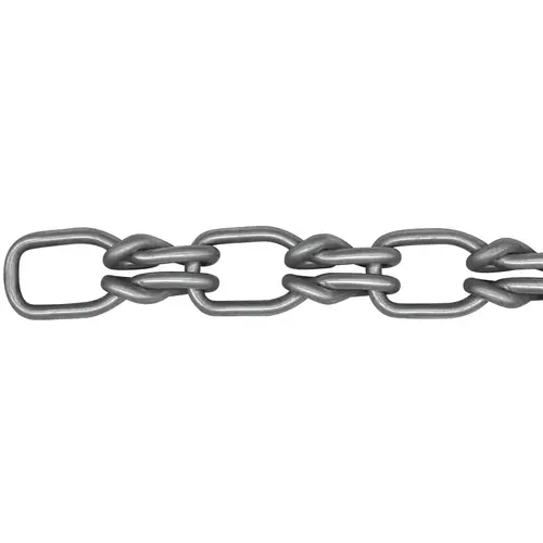 Lock Link Chains, Size 2, 155 lb Limit, Bright Zinc - pack of 100