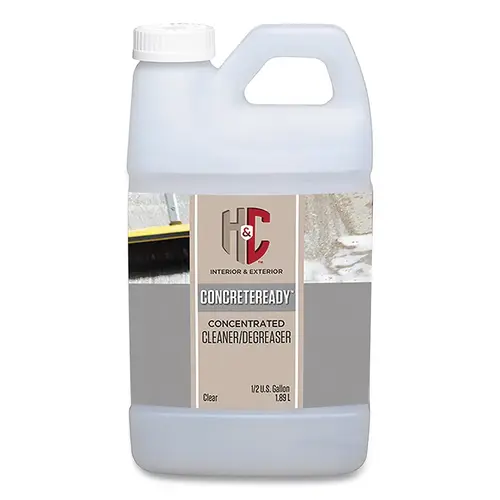 CONCRETEREADY  Concentrated Cleaner Degreaser, 1/2 gal, Bottle, Lemon Scent Clear - pack of 4