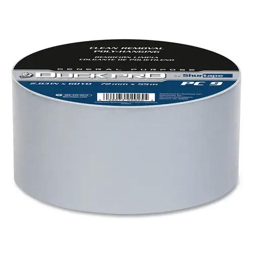 PC 009 Contractor Grade CoExtruded Duct Tape, 2.83 in x 60.1 yd, 9 mil, Silver - pack of 16