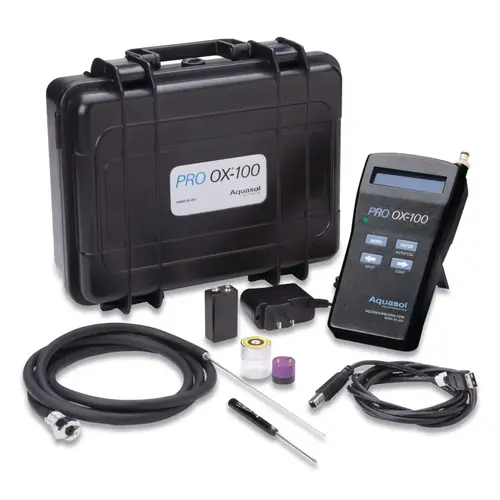 PRO OX-100 Oxygen Monitor and Accessories Kit, 11 in x 9 in x 4 in