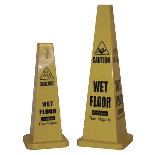 Lamba Safety Cone, Wet Floor, Yellow Lamba Safety Cone, Wet Floor, Yellow