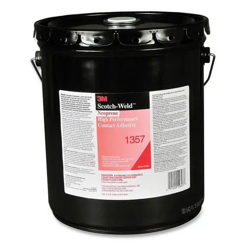 Neoprene High Performance Contact Adhesive 1357, 5 gal, Gray Neoprene High Performance Contact Adhesive 1357, 5 gal, Gray