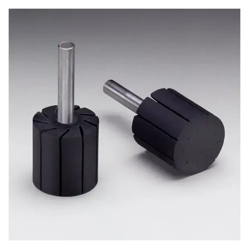 Rubber Slotted Expander Wheels, 1/4 in Shank, 1 in Dia., Black Rubber Slotted Expander Wheels, 1/4 in Shank, 1 in Dia., Black
