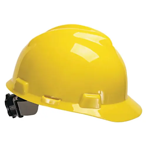 V-Gard Slotted Hard Hat Cap, Fas-Trac III Suspension, Yellow V-Gard Slotted Hard Hat Cap, Fas-Trac III Suspension, Yellow