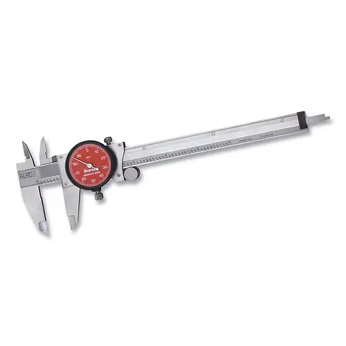 120 Series Dial Caliper, 0 to 6 in, Stainless Steel Tip, Red Display 120 Series Dial Caliper, 0 to 6 in, Stainless Steel Tip, Red Display
