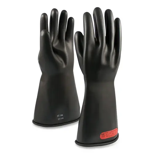 INSUL GLOVE, CLASS 4, BLK/ORN, STRAIGHT CUFF Pair