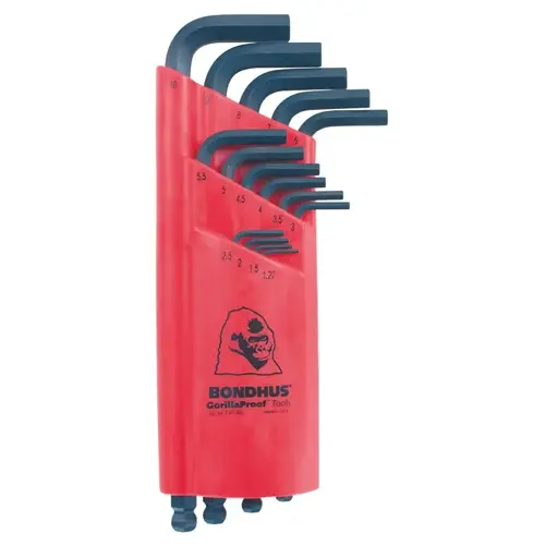 Ball End L-Wrench Set, ProGuard Finish, 1.27 mm to 10 mm, Metric, 15-Pc Set Ball End L-Wrench Set, ProGuard Finish, 1.27 mm to 10 mm, Metric, 15-Pc Set