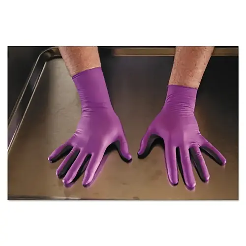 Purple Nitrile-Xtra  Disposable Gloves, 6 mil Palm, Large, Purple - pack of 50