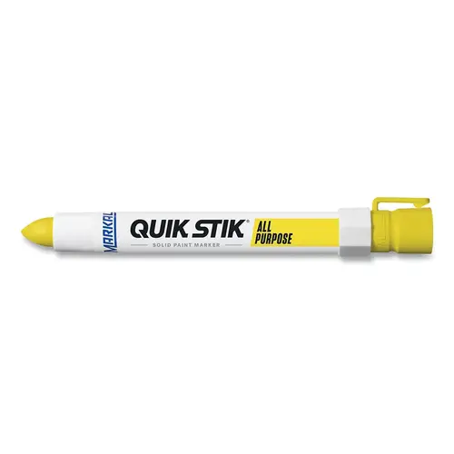 Quik Stik All Purpose Solid Paint Marker, 11/16 in Tip, 6 in L, Yellow Quik Stik All Purpose Solid Paint Marker, 11/16 in Tip, 6 in L, Yellow