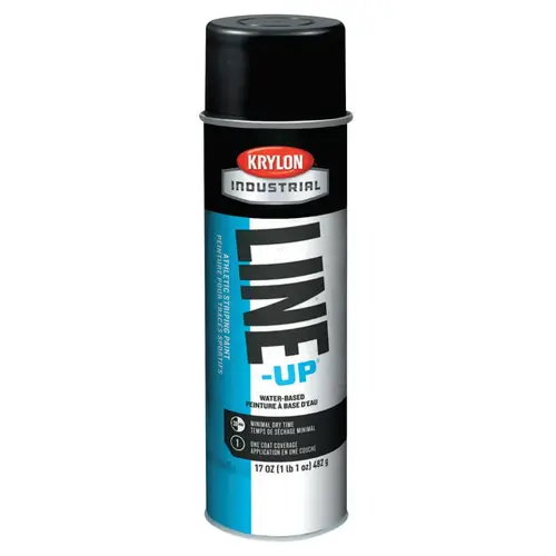Line-Up Athletic Field Striping Paints, 17 oz Aerosol Can, Black Line-Up Athletic Field Striping Paints, 17 oz Aerosol Can, Black