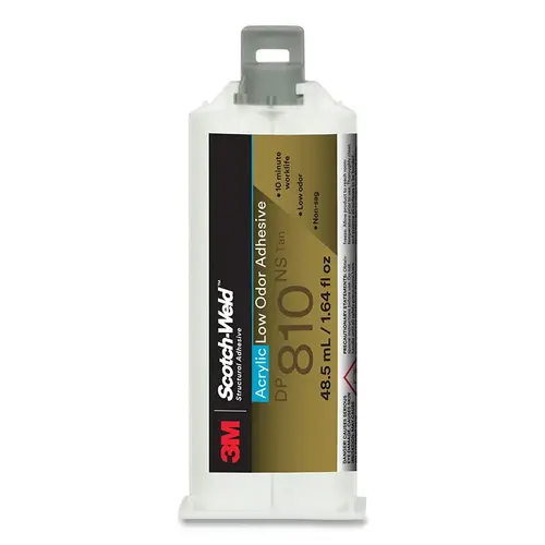 Scotch-Weld  Low Odor Acrylic Adhesive, DP810NS, 1.71 fl oz, Cartridge, Tan