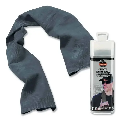 Chill-Its  6602 Evaporative Cooling Towel, 13 in W X 29-1/2 in L, Gray - pack of 6
