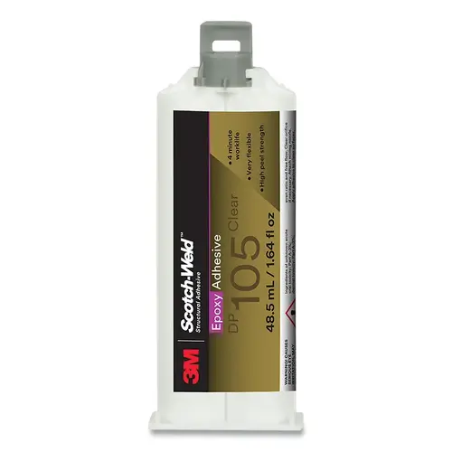 Scotch-Weld  Epoxy Adhesive, DP105, 48.5 mL, Duo-Pak, Clear - pack of 12