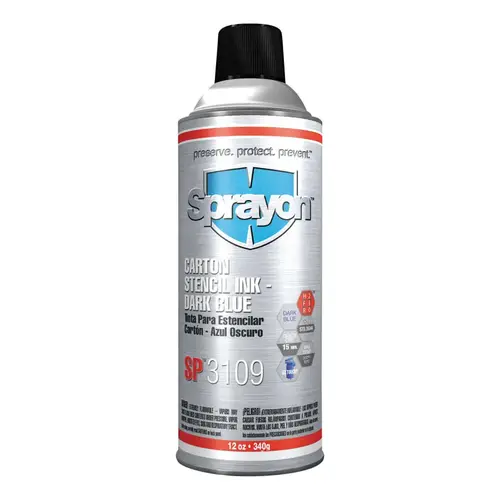 Stencil Ink, 12 oz Aerosol Can, Dark-Blue - pack of 12 Stencil Ink, 12 oz Aerosol Can, Dark-Blue - pack of 12