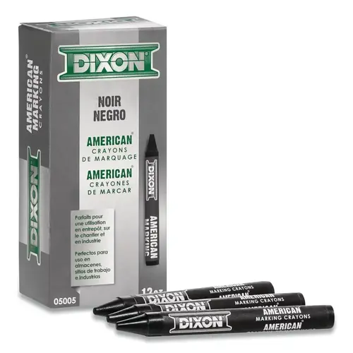 5005 BLACK AMERICAN MARKING CRAYON 5"X9 - pack of 12 5005 BLACK AMERICAN MARKING CRAYON 5"X9 - pack of 12