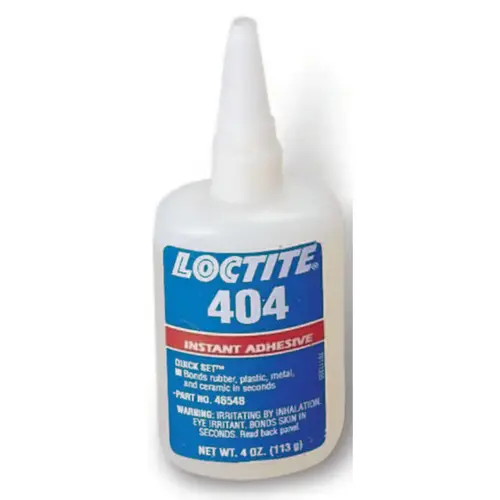 404 Instant Adhesive, 4 oz, Bottle, Clear 404 Instant Adhesive, 4 oz, Bottle, Clear