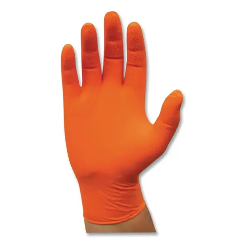 2940 Industrial Grade Powder-Free Nitrile Disposable Gloves, 7 mil, Medium, Hi-Vis Orange - pack of 1000